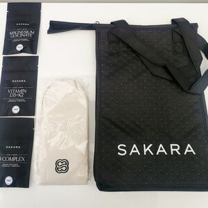Sakara Black Tote Bag with Supplements